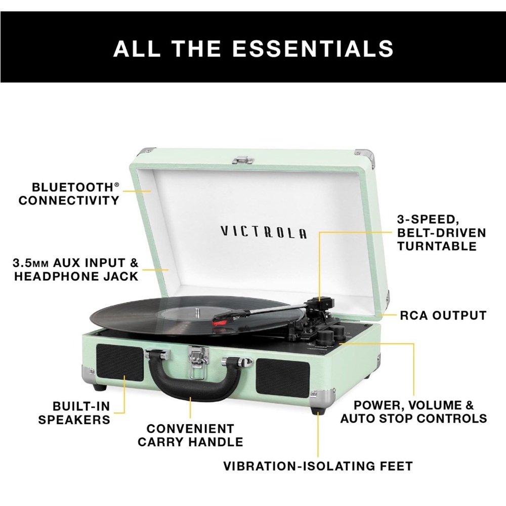 SOLD ❗️ Victrola purple Portable Record Player - Picture 2 of 6